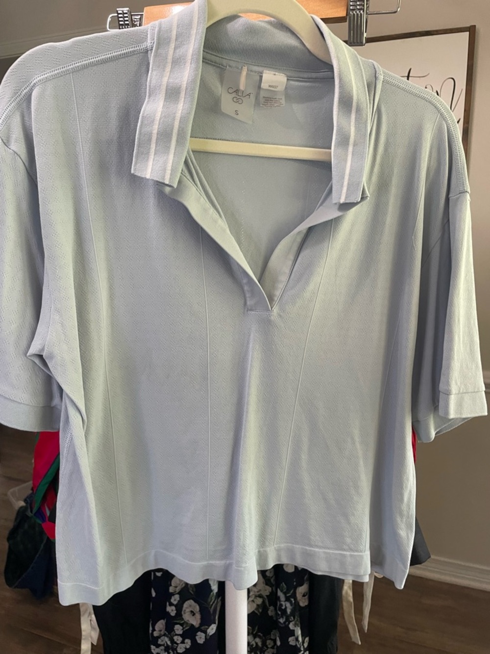 Calia by Carrie Underwood Blue Athletic Polo Top Size Small Lightweight